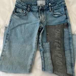 Circus graffiti trucker jeans